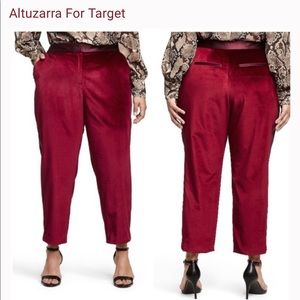 Altuzarra for target red velvet pants